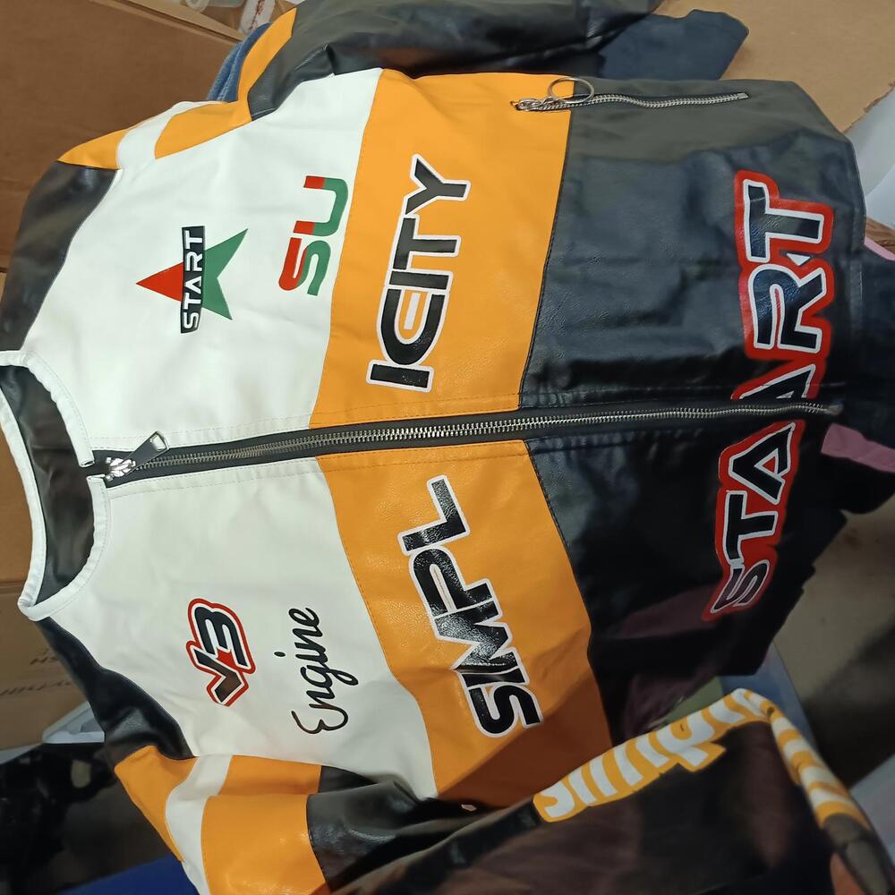 Stylish Colorblock Leather Jacket for Women